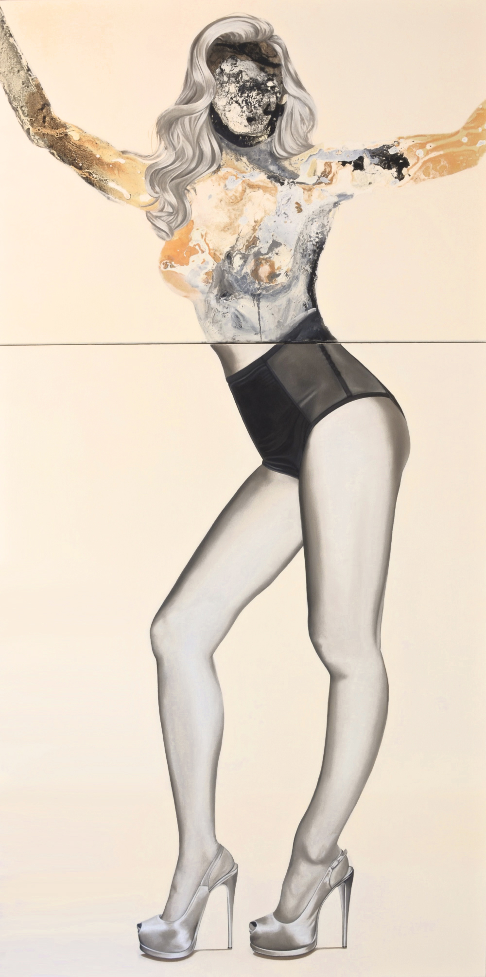 Anielka Hampson Painting Pompano Peach Pin Up